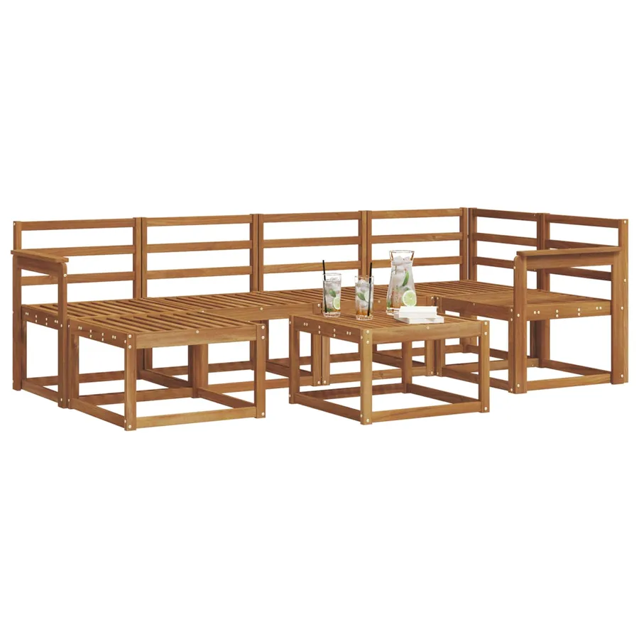 Ensemble de canapés d'extérieur 7 pcs Naturel - 3