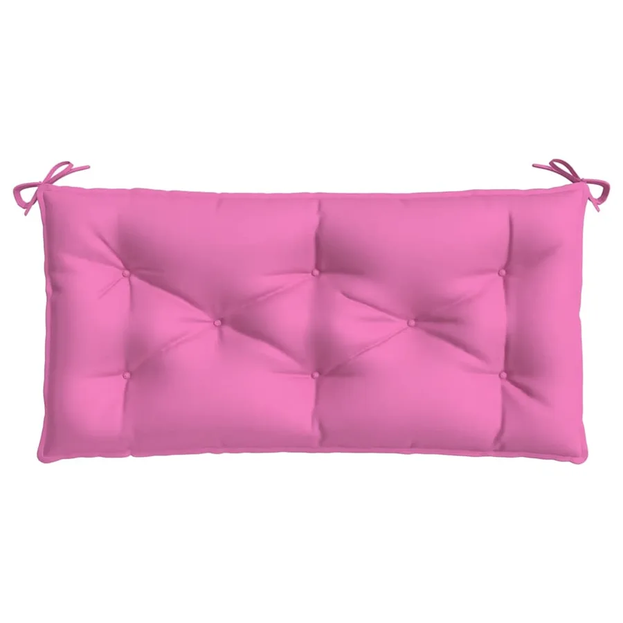 Coussins de banc de jardin lot de 2 rose 100x50x7 cm tissu - 6