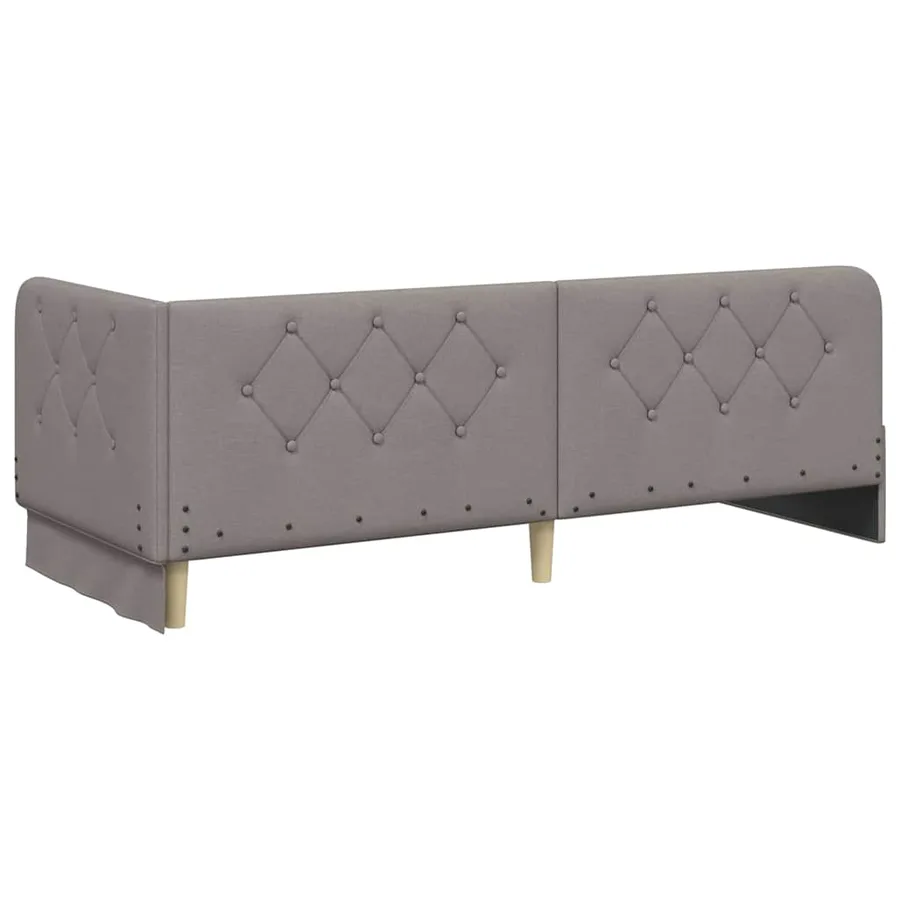 Cadre de lit d'angle Taupe 80 x 200 cm tissu - 9