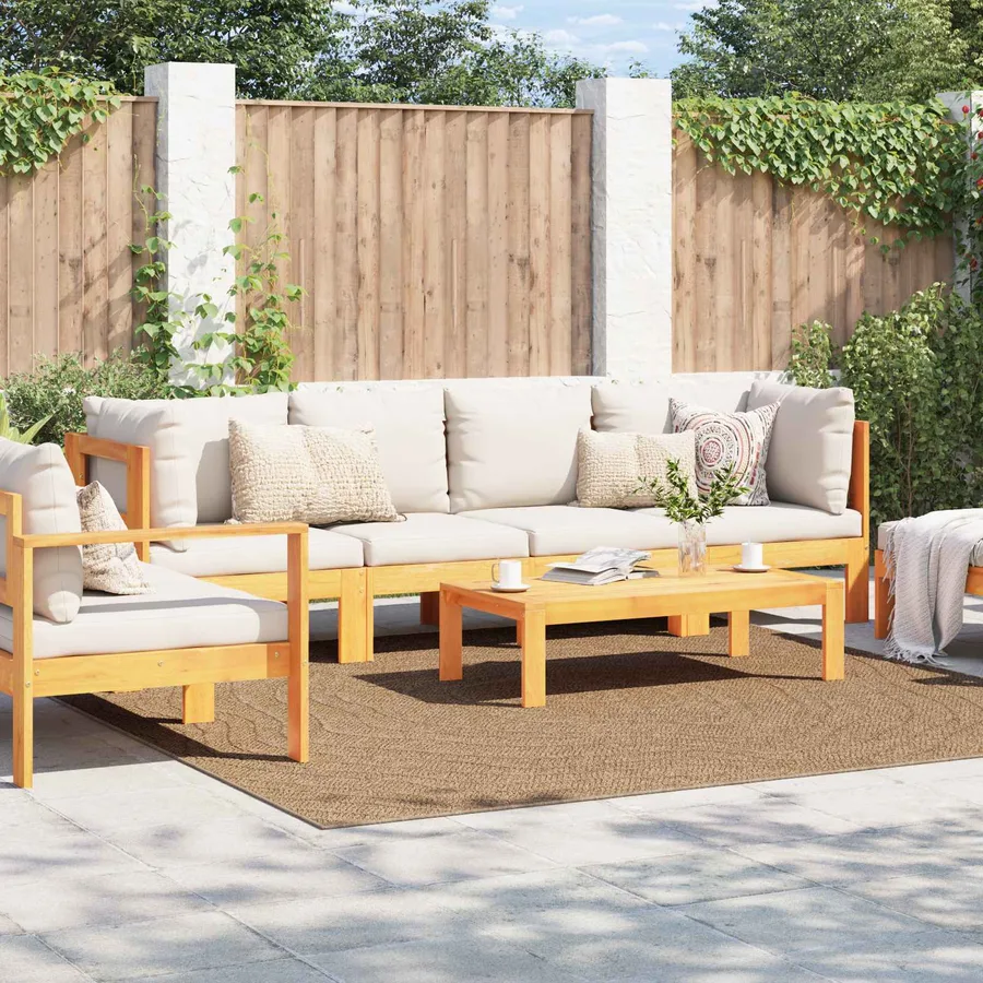 Tapis de surface Carré Moiré AGIRA Naturel 240 x 240 cm - 3