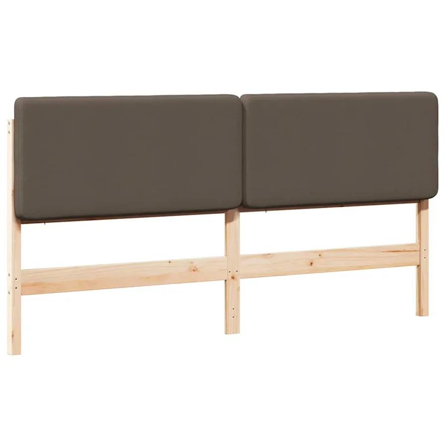 Tête de lit capitonnée Marron et Taupe 180 cm Pin massif - 2