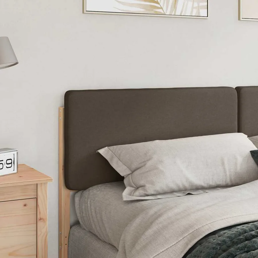 Tête de lit capitonnée Marron et Taupe 180 cm Pin massif - 3