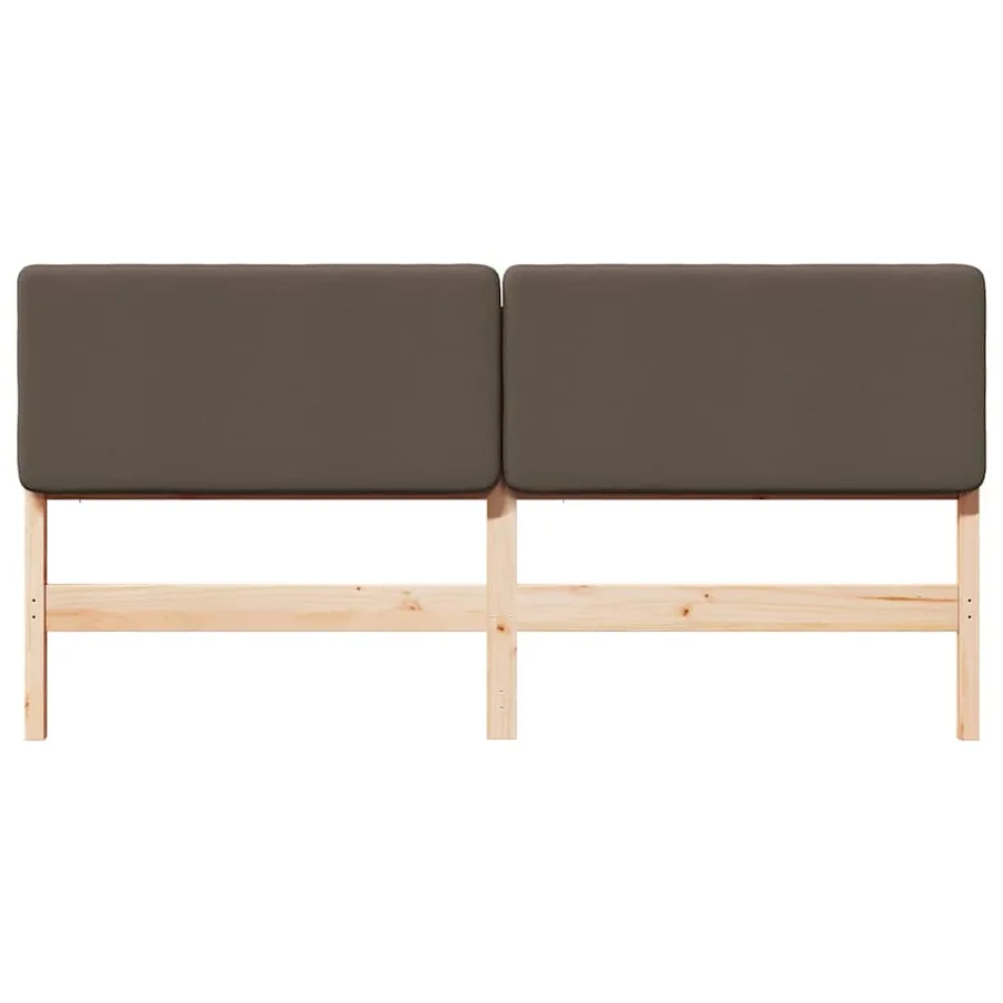 Tête de lit capitonnée Marron et Taupe 180 cm Pin massif - 4