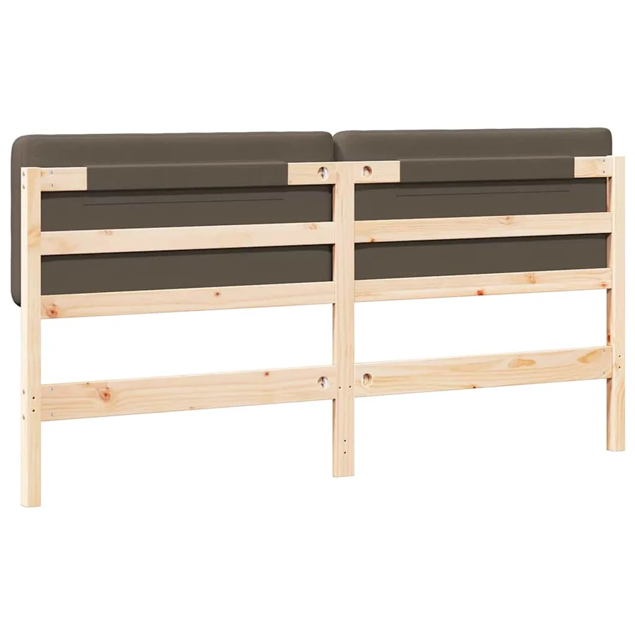 Tête de lit capitonnée Marron et Taupe 180 cm Pin massif - 6