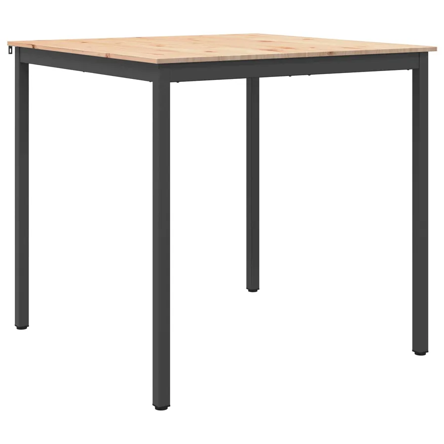 Table de bar Naturel 110 x 110 x 105 cm Bois de pin massif - 2