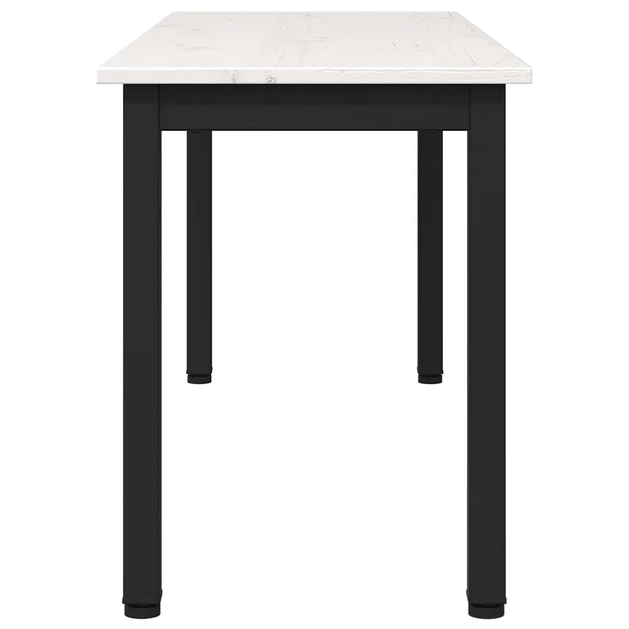 banc Blanc 110 x 35 x 45 cm Bois de pin massif - 6
