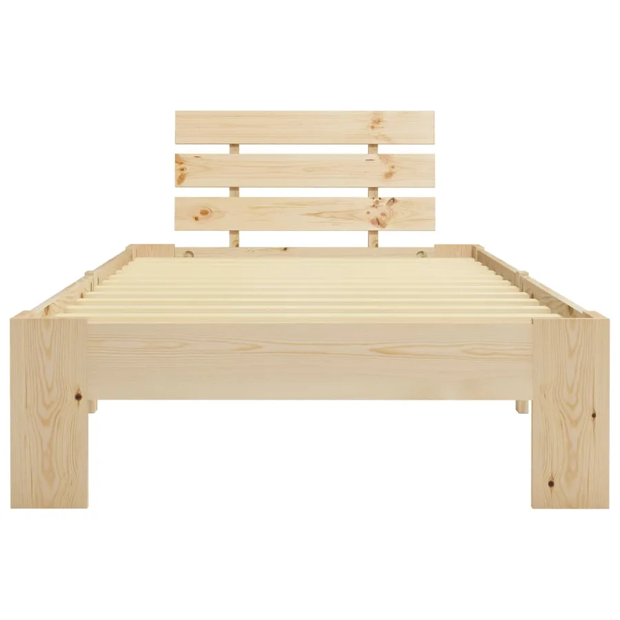 Cadre de lit sans matelas bois massif de pin 100x200 cm - 3