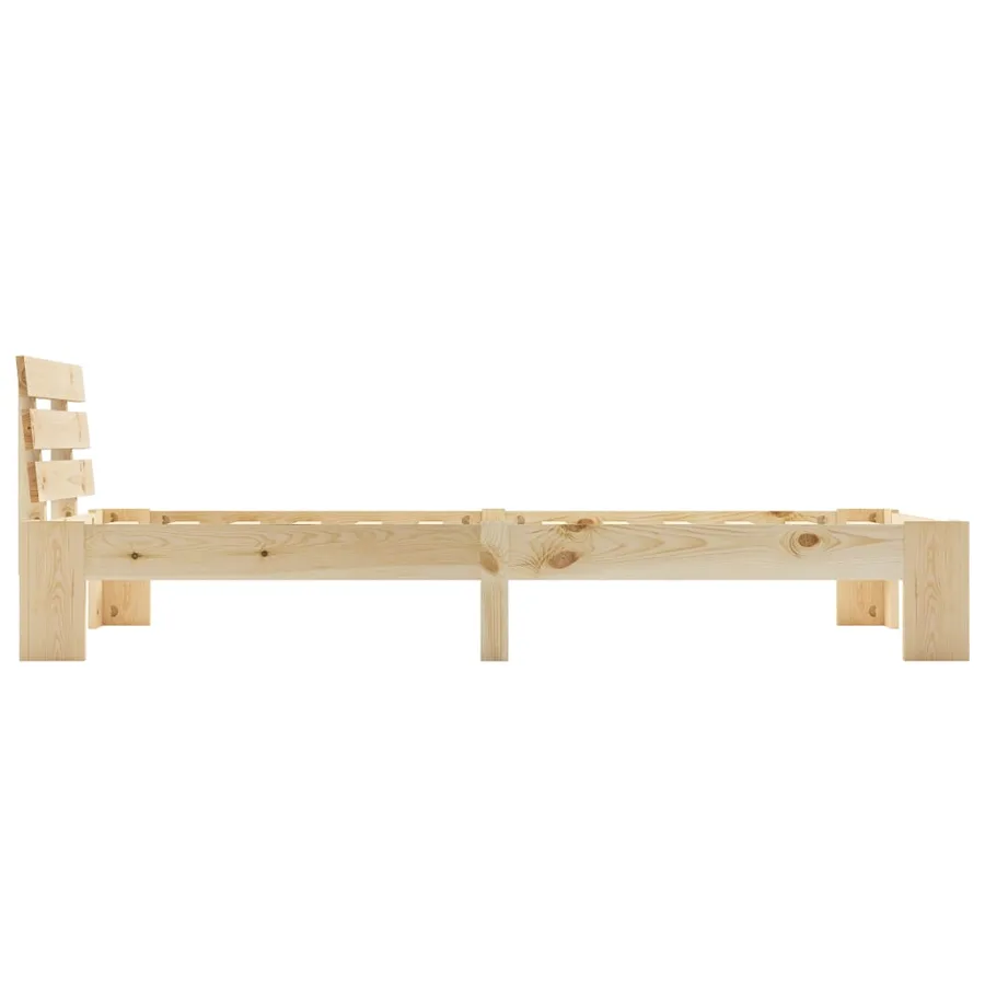 Cadre de lit sans matelas bois massif de pin 100x200 cm - 4