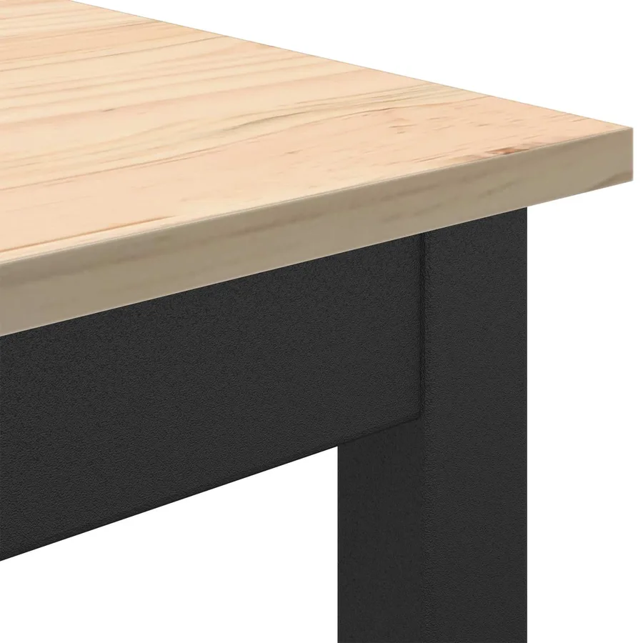 Table de bar Naturel 200 x 100 x 105 cm Bois de pin massif - 7
