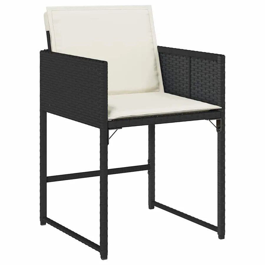 Ensemble de salle à manger pour jardin 9 pcs Noir polyrotin - 6