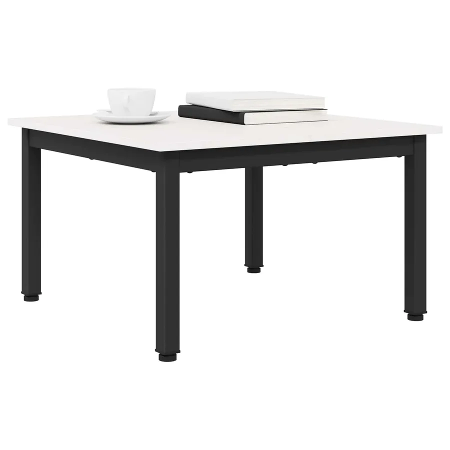 Table basse Blanc 60 x 60 x 36 cm Bois de pin massif - 3