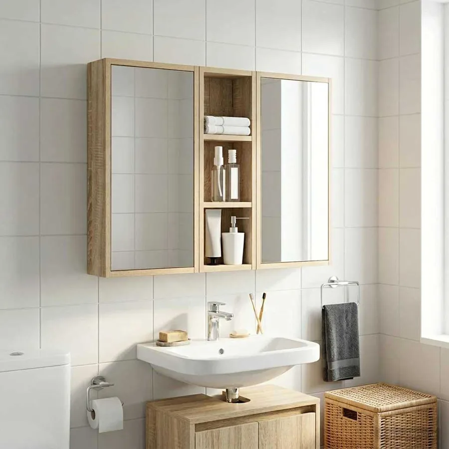 Armoire murale de salle de bain Chêne Sonoma 20 x 10 x 60,5 cm - 4