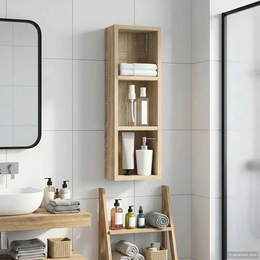 Armoire murale de salle de bain Chêne Sonoma 20 x 10 x 60,5 cm - 5