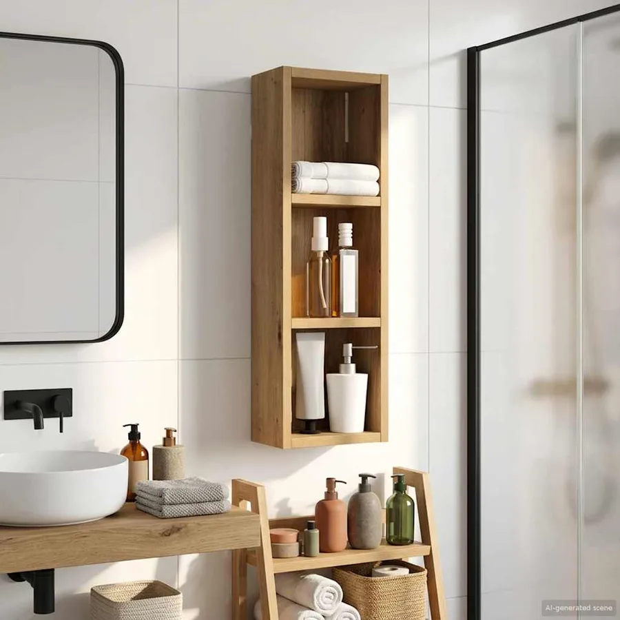 Armoire murale de salle de bain Chêne artisan 20 x 10 x 60,5 cm - 5