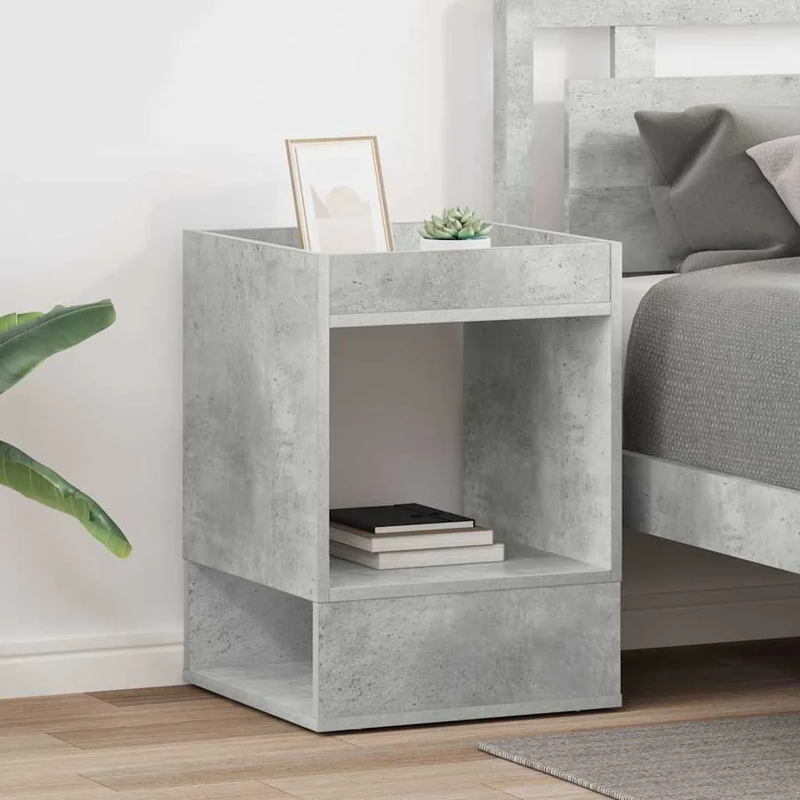 Table d'appoint 2 pcs Gris béton 40 x 40 x 56 cm