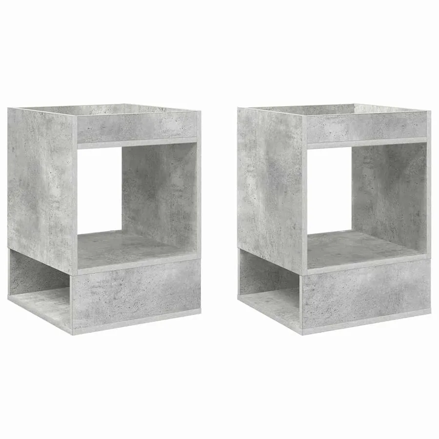 Table d'appoint 2 pcs Gris béton 40 x 40 x 56 cm - 5
