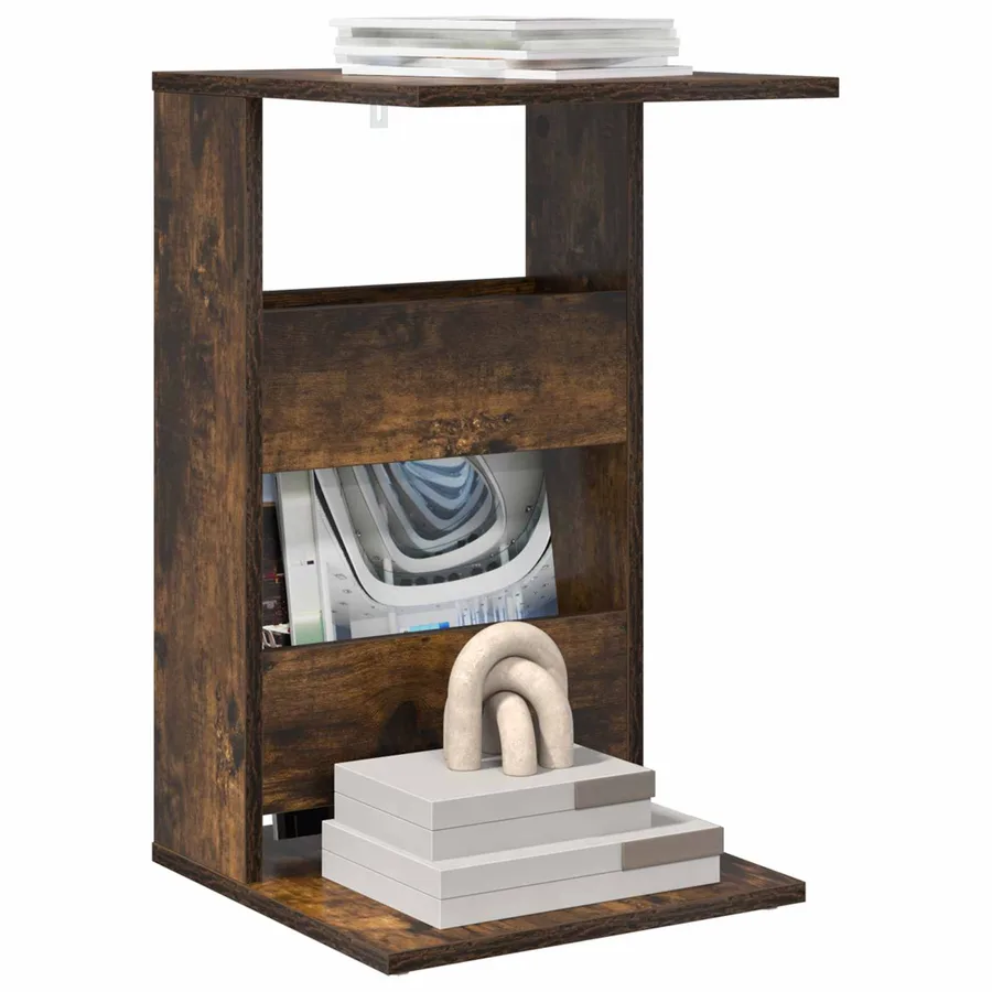 Table d'appoint Chêne fumé 40 x 35 x 60,5 cm Bois d'ingénierie - 3