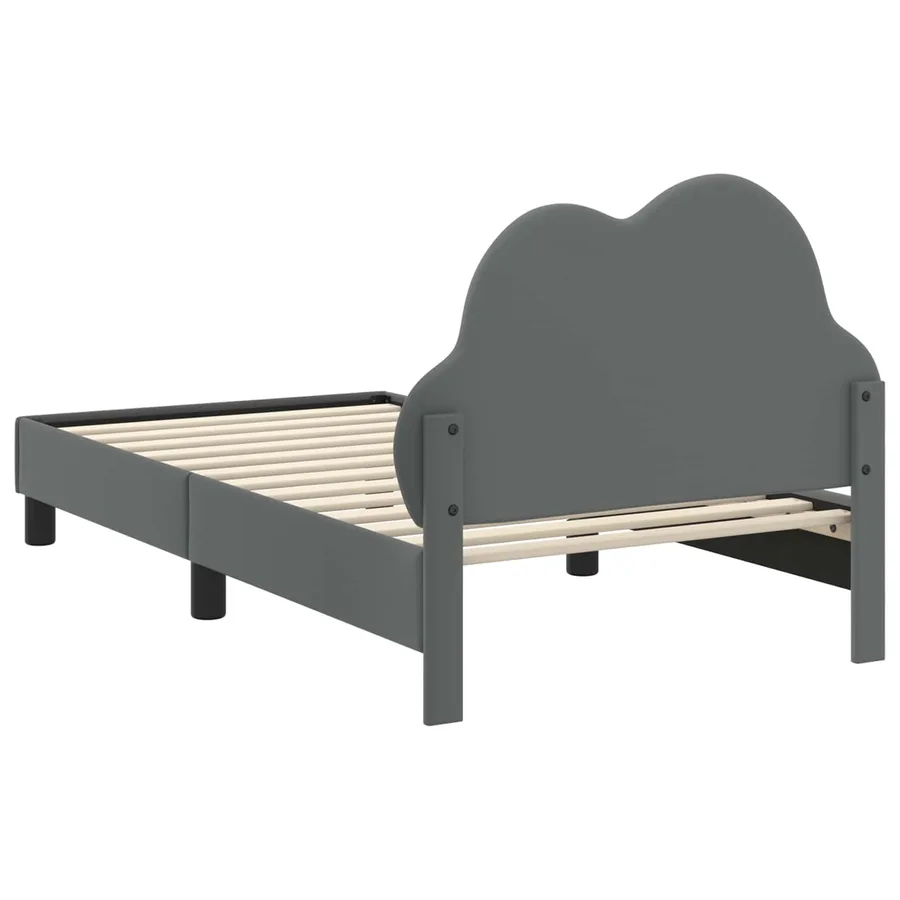 Cadre de lit pour enfants avec tête de lit Gris clair PU - 7
