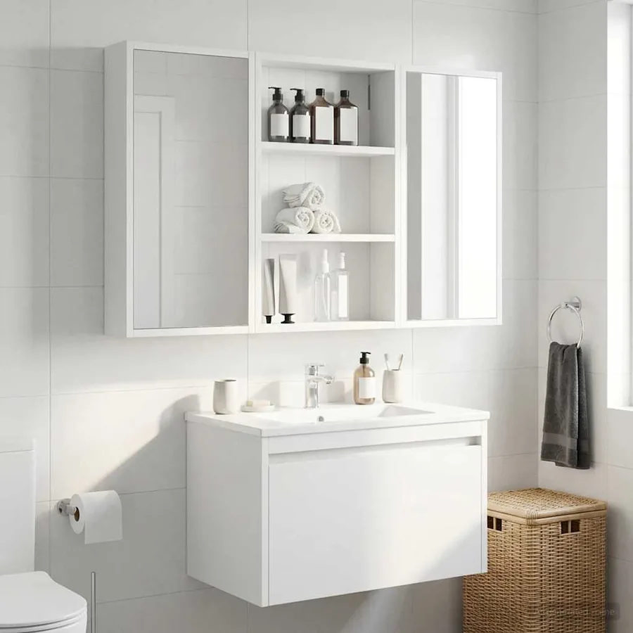 Armoire murale de salle de bain Blanc 40 x 10 x 60,5 cm