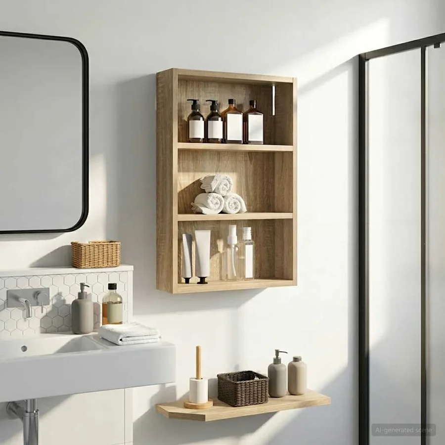 Armoire murale de salle de bain Chêne Sonoma 40 x 10 x 60,5 cm