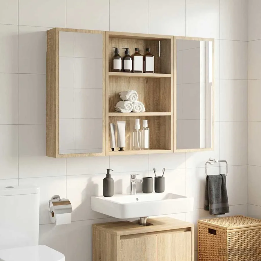 Armoire murale de salle de bain Chêne Sonoma 40 x 10 x 60,5 cm - 4