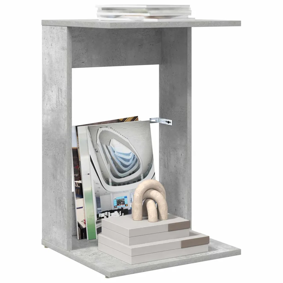 Table d'appoint Gris béton 40 x 38 x 62,5 cm Bois d'ingénierie - 3