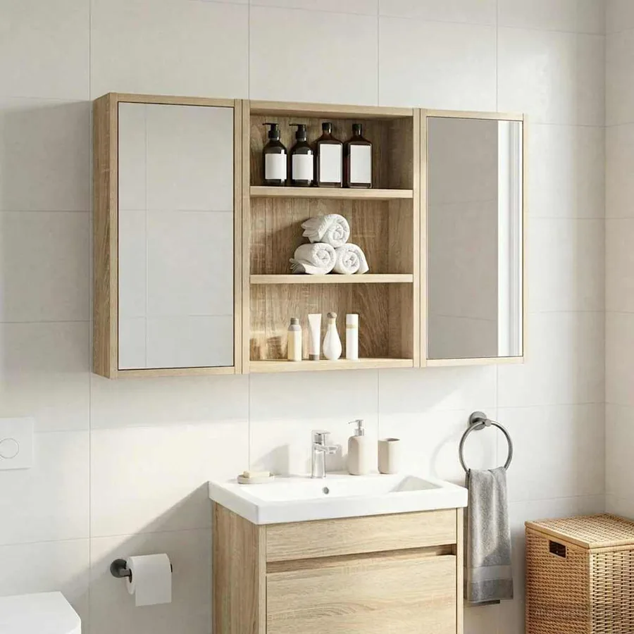Armoire murale de salle de bain Chêne Sonoma 40 x 10 x 50 cm