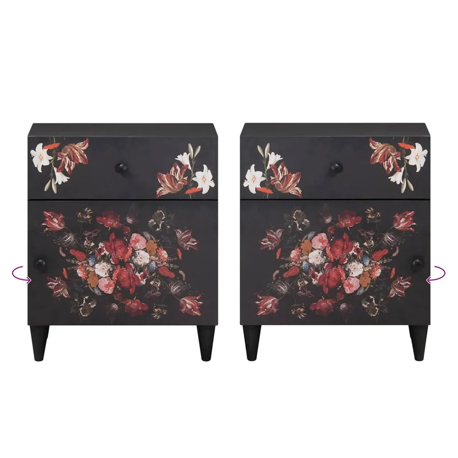 Table de chevet avec tiroir Multicolore 50 x 33 x 60 cm - 9