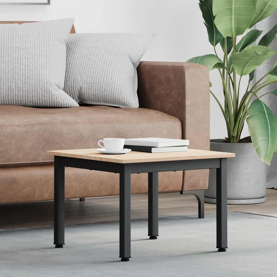 Table basse Naturel 50 x 50 x 36 cm Bois de pin massif