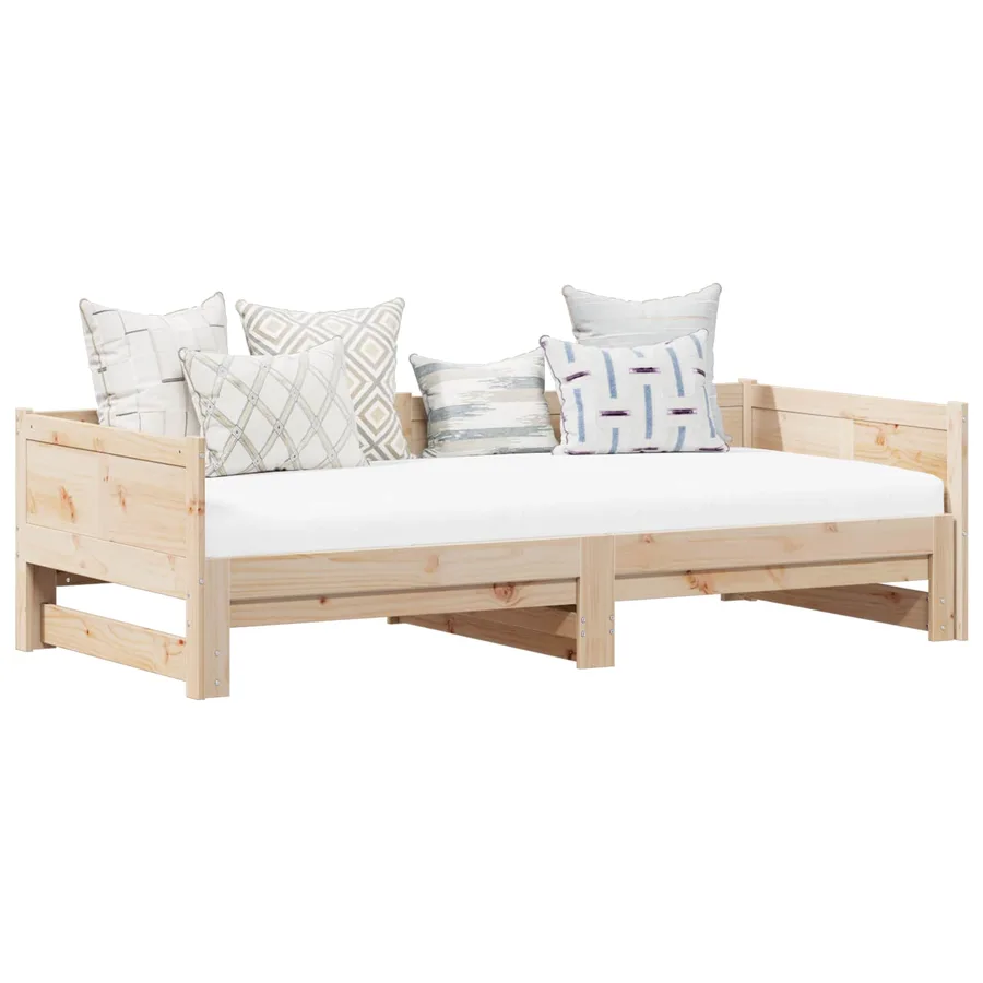Lit Pull-out de Jour Naturel 180 x 200 cm Pin massif - 3