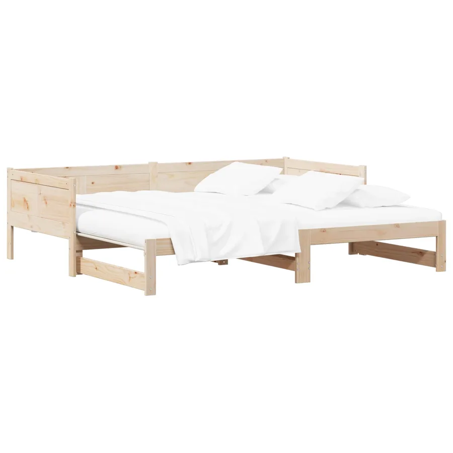 Lit Pull-out de Jour Naturel 180 x 200 cm Pin massif - 4