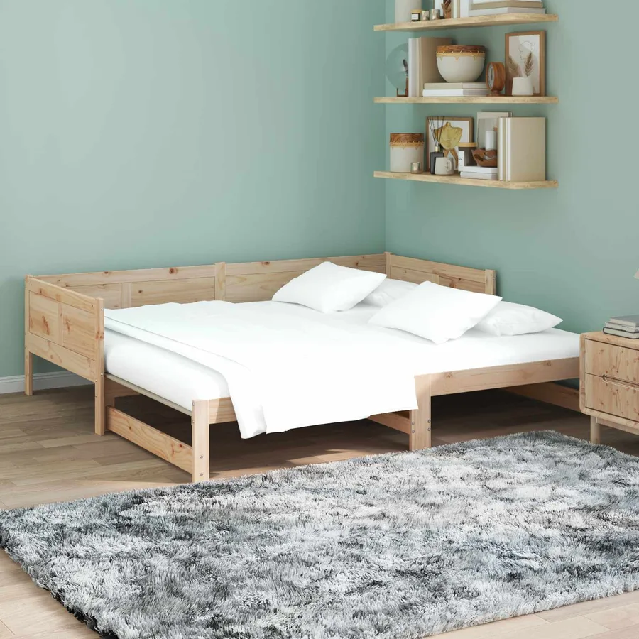 Lit Pull-out de Jour Naturel 180 x 200 cm Pin massif - 5