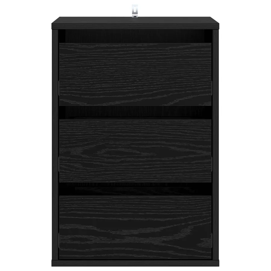Armoire à tiroirs Chêne noir 41 x 40 x 58 cm Bois d'ingénierie - 5