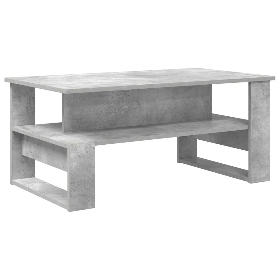 Table basse Gris béton 90 x 50 x 40 cm Bois d'ingénierie - 2