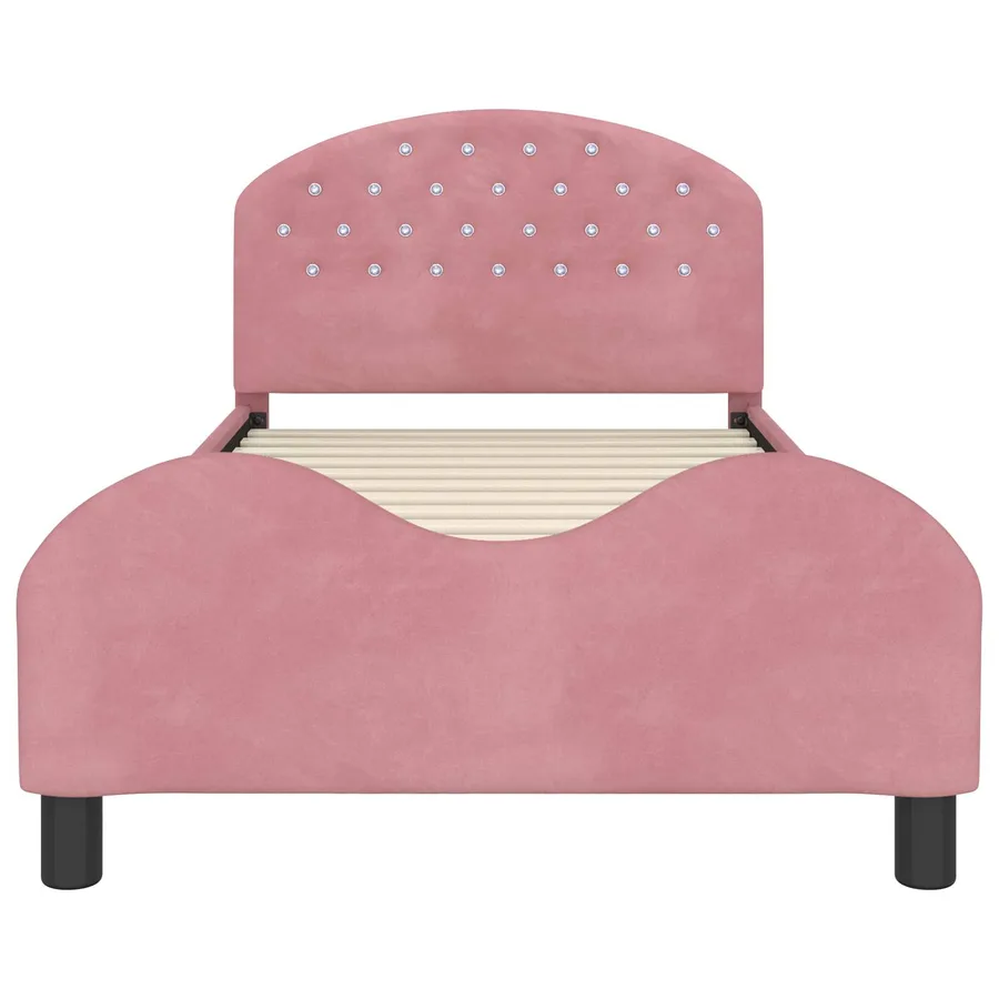 Cadre de lit pour enfants avec tête de lit Rose 90 x 190 cm - 5