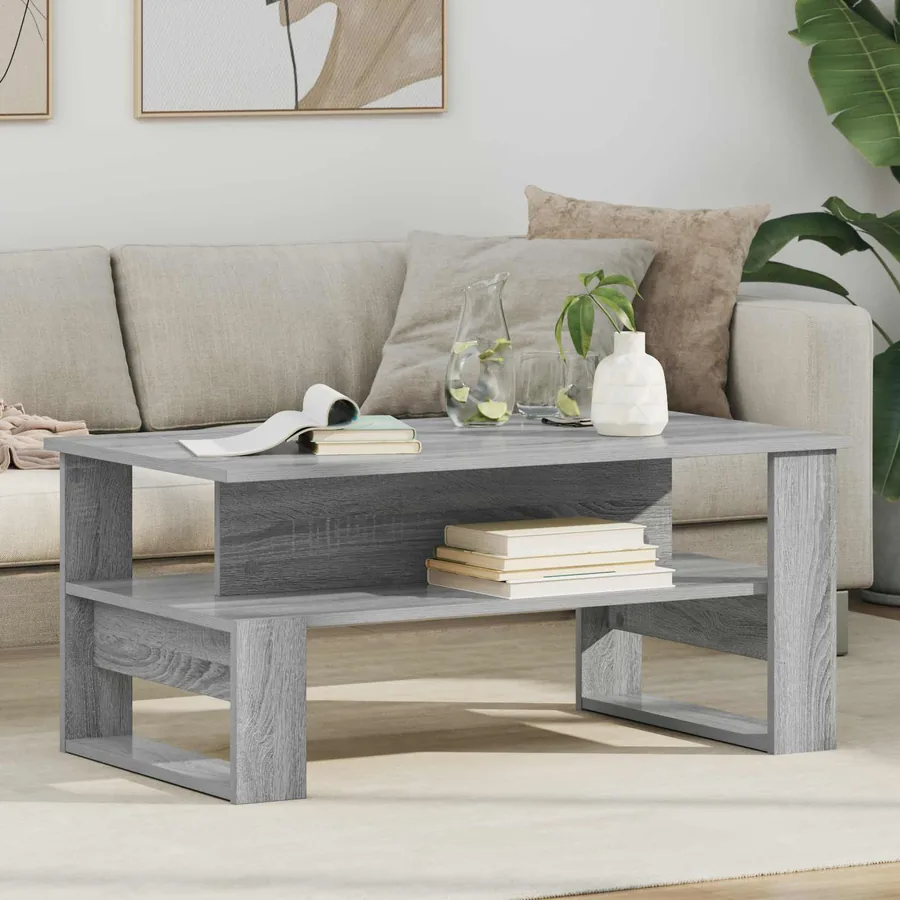 Table basse Gris Sonoma 90 x 50 x 40 cm Bois d'ingénierie