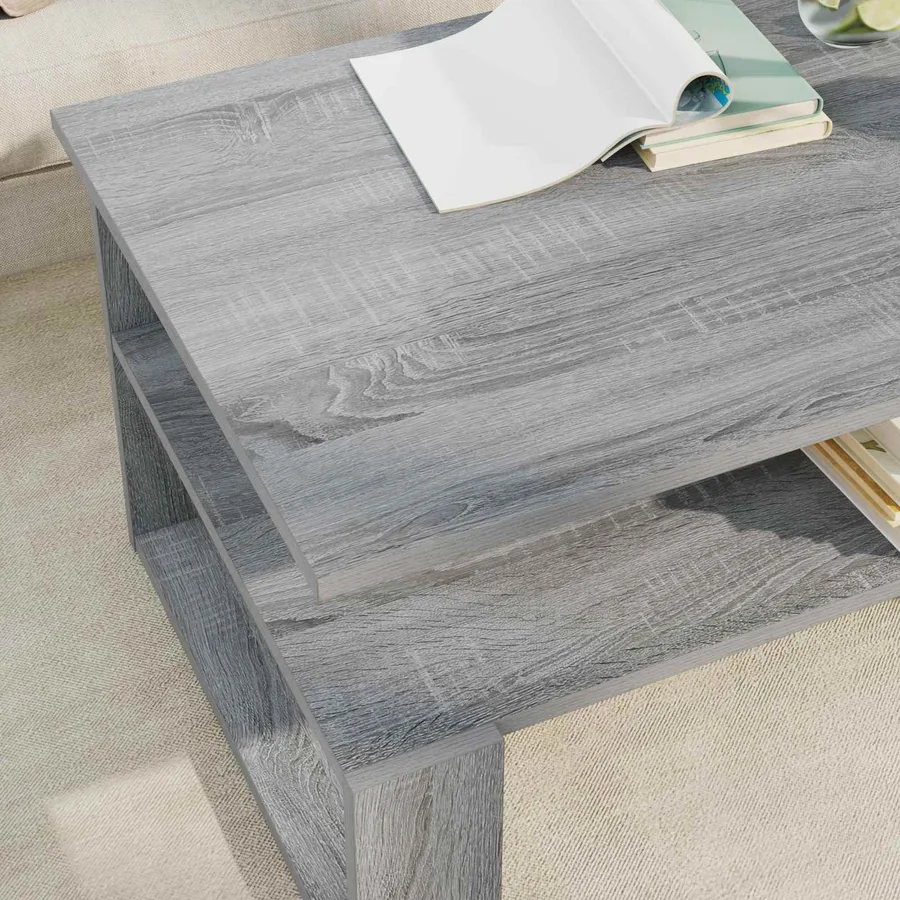 Table basse Gris Sonoma 90 x 50 x 40 cm Bois d'ingénierie - 4
