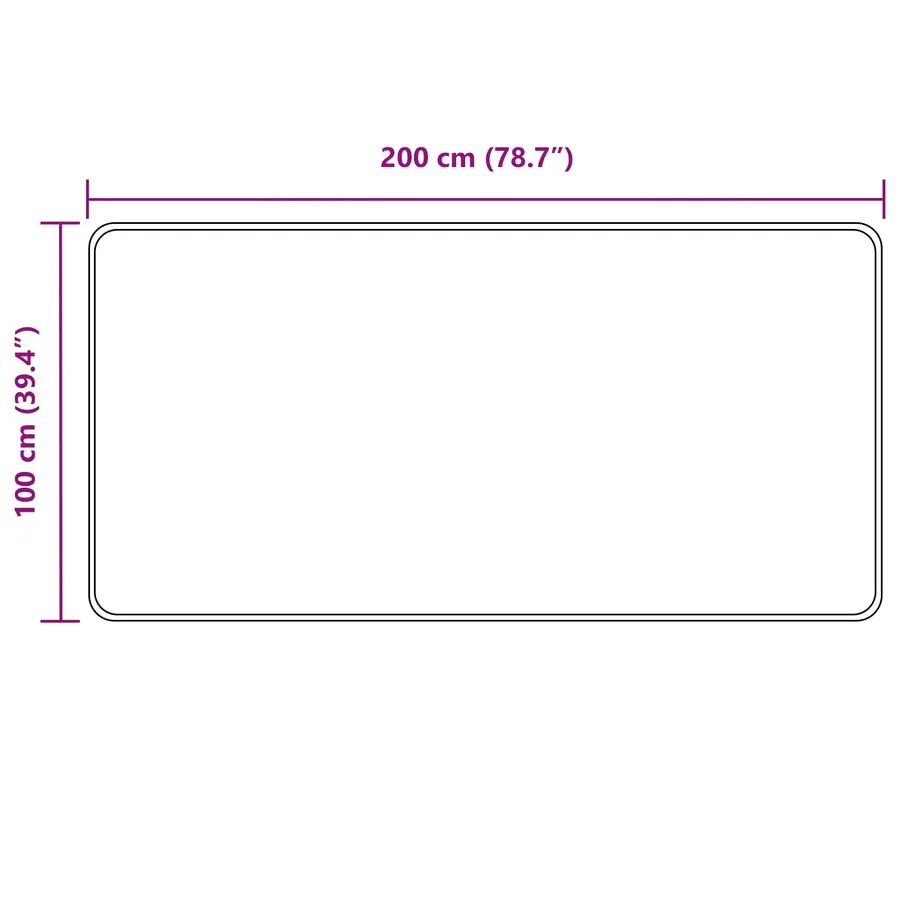 Coureur de Tapis MARSA Noir 100 x 200 cm Polyester et PVC - 7