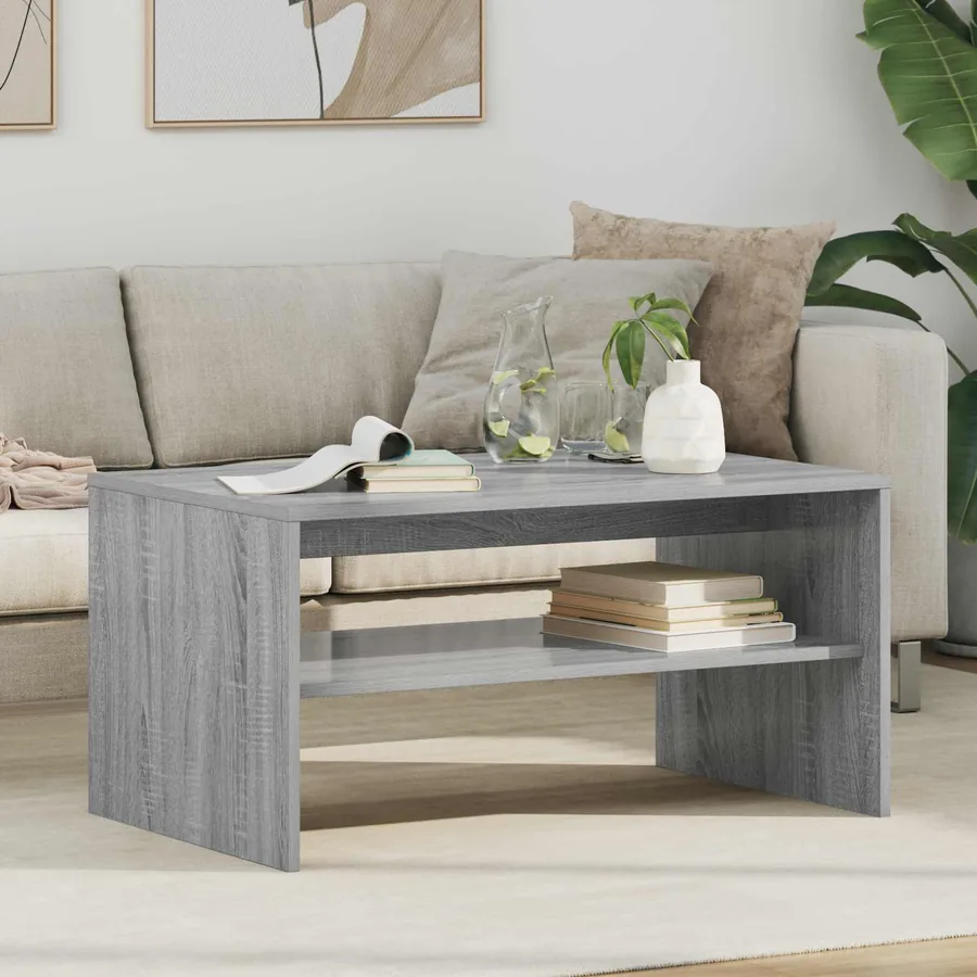 Table basse Gris Sonoma 80 x 50 x 40 cm Bois d'ingénierie