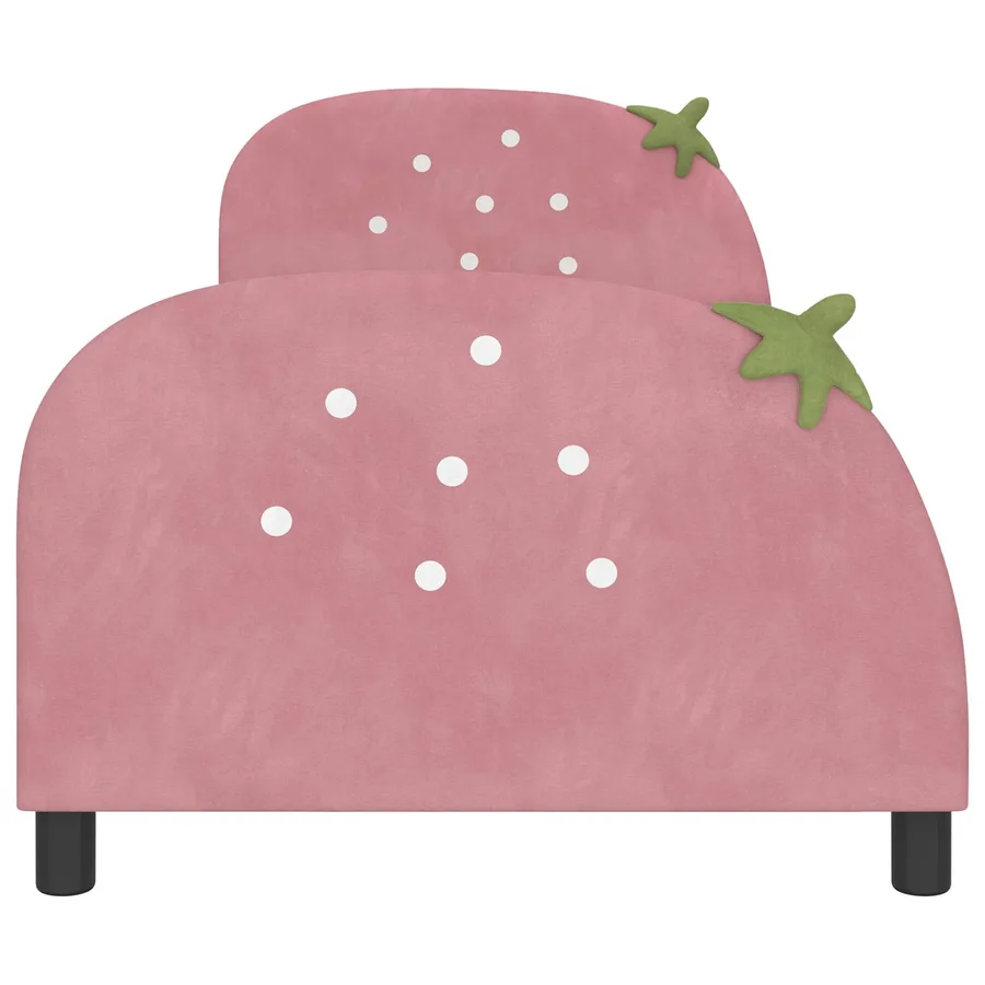 Cadre de lit pour enfants avec tête de lit Rose 90 x 190 cm - 5