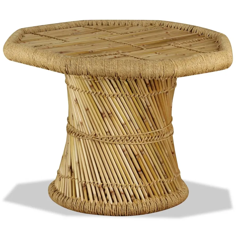 Table basse bambou octogonale 60 x 60 x 45 cm - 3