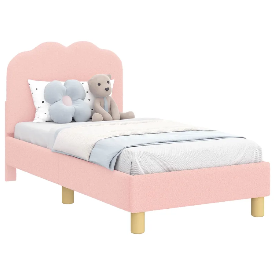 Cadre de lit pour tout-petit avec tête de lit Rose 70 x 140 cm - 3
