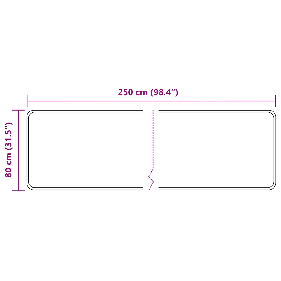 Coureur de Tapis MARSA Sable 80 x 250 cm Polyester et PVC - 7
