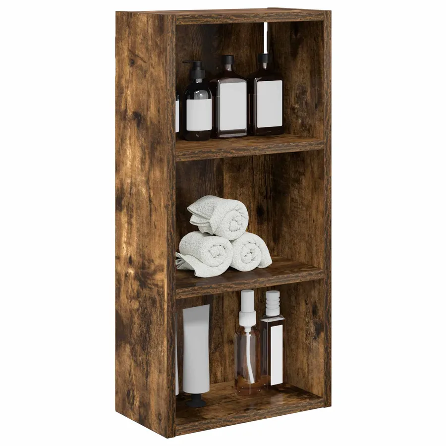 Armoire murale de salle de bain Chêne Fumé 30 x 16 x 62,5 cm - 3