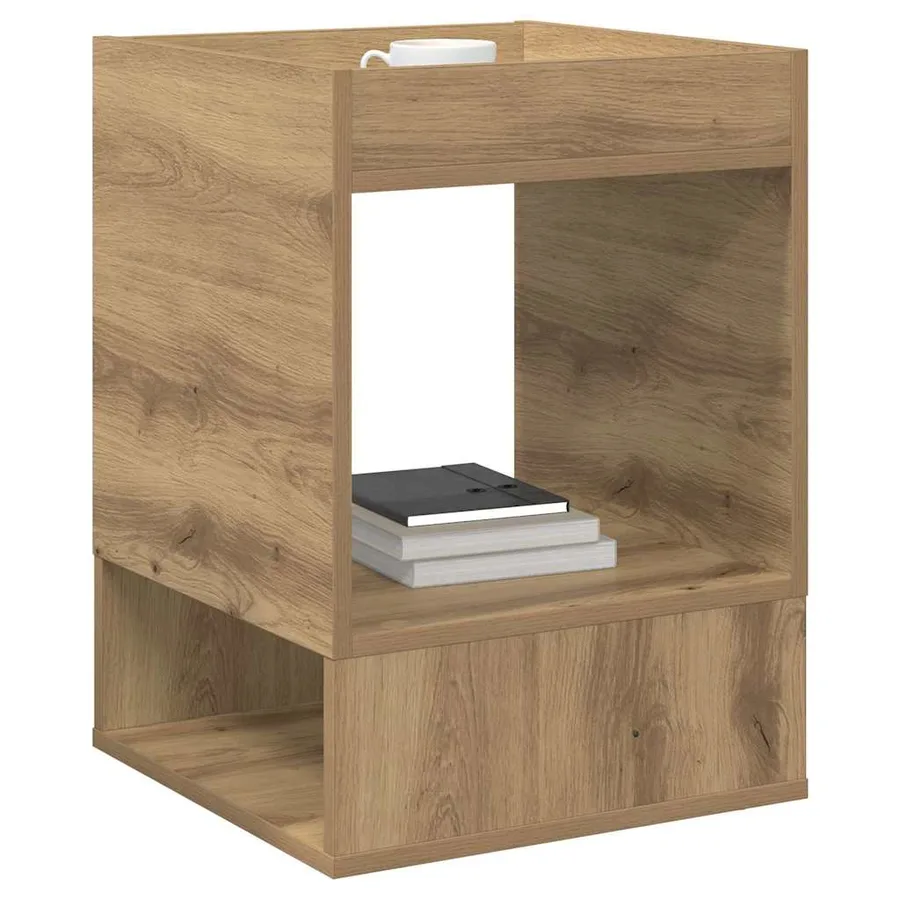 Table d'appoint Chêne artisanal 40 x 40 x 56 cm - 3