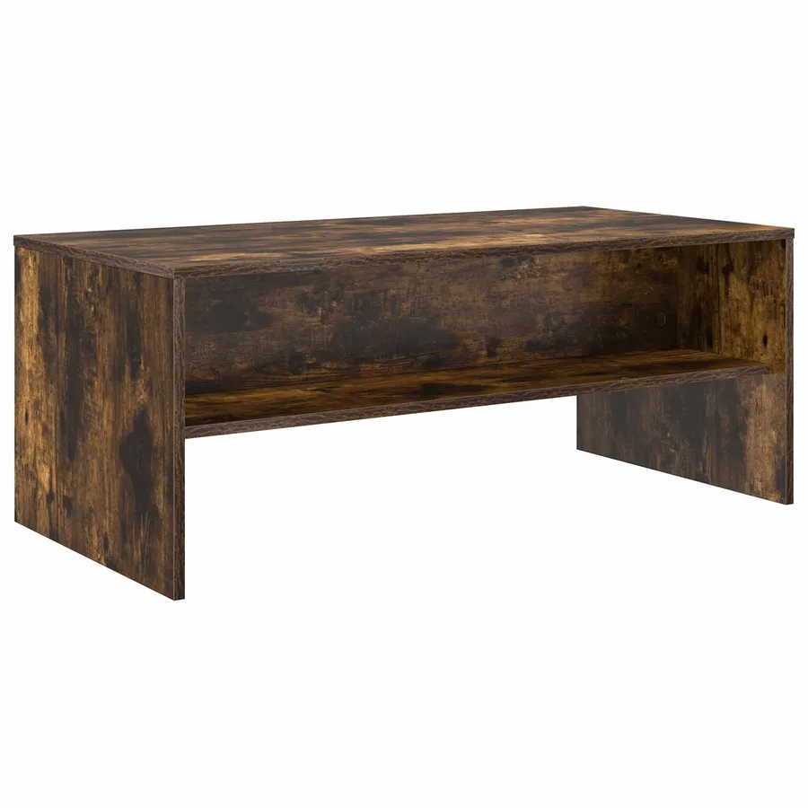 Table basse Chêne fumé 100 x 50 x 40 cm Bois d'ingénierie - 2