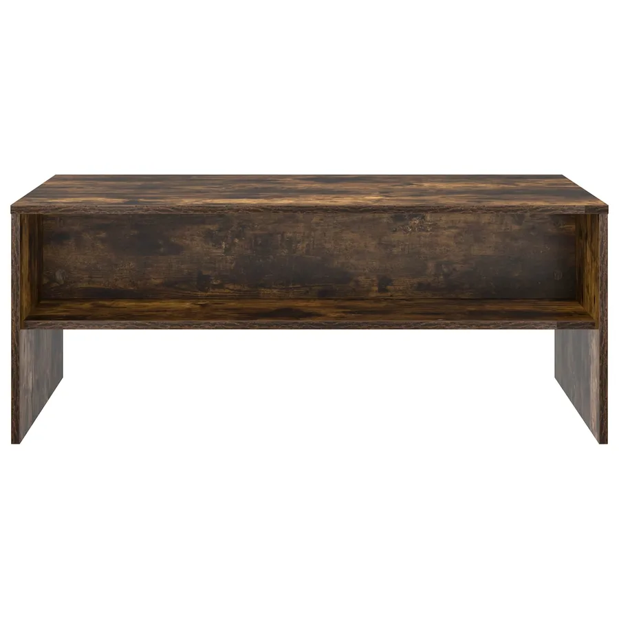 Table basse Chêne fumé 100 x 50 x 40 cm Bois d'ingénierie - 5