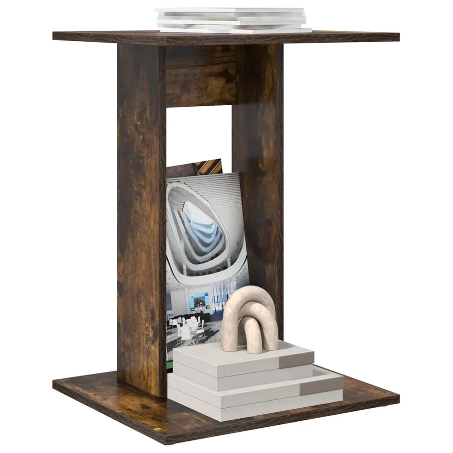 Table d'appoint Chêne fumé 45 x 40 x 62,5 cm Bois d'ingénierie - 3