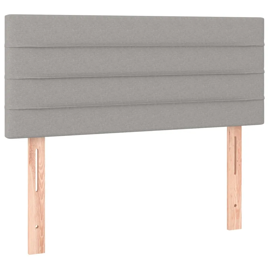 Sommier à lattes de lit avec matelas Gris clair 80x200 cm Tissu - 6