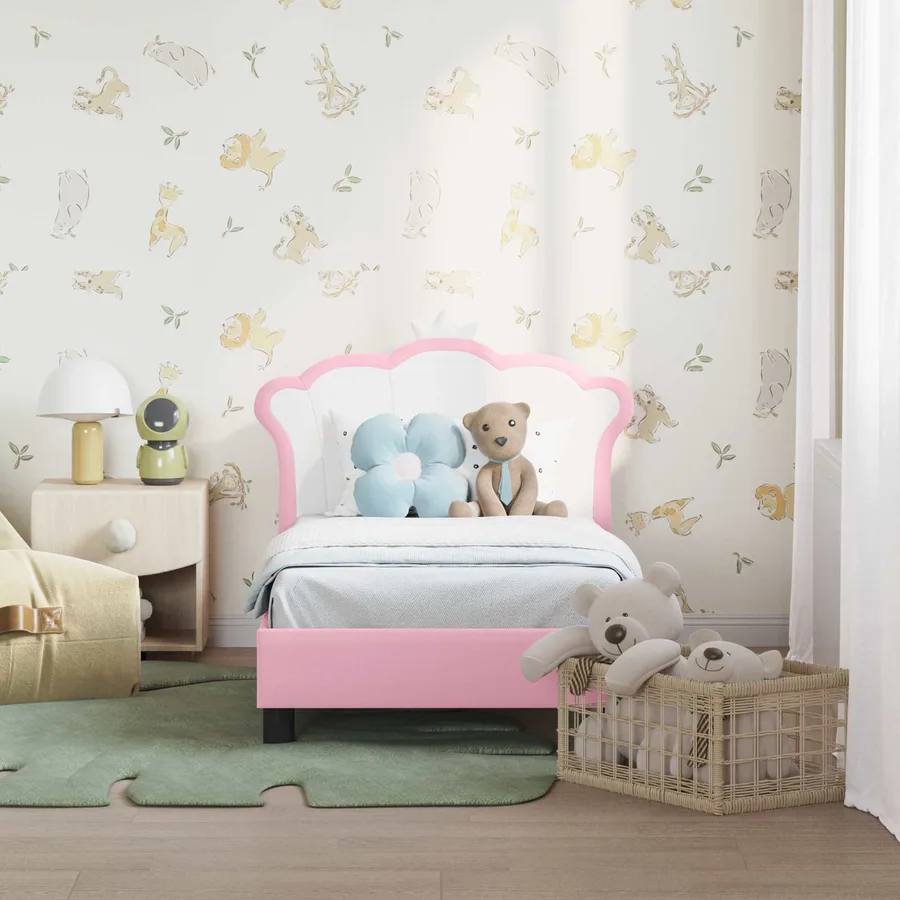 Cadre de lit pour tout-petit avec tête de lit Rose 70 x 140 cm - 3